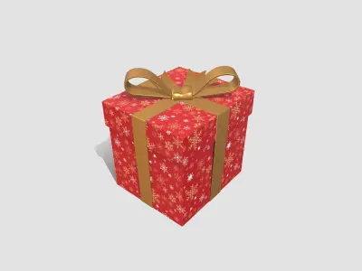 Gift Box Low-poly PBR  Free low-poly 3D model