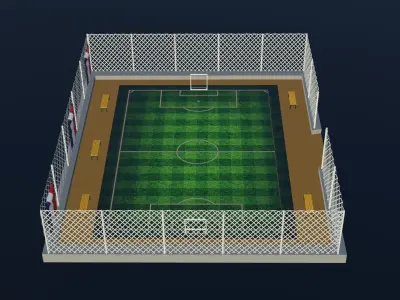 Soccer Stadium - France 3D model
