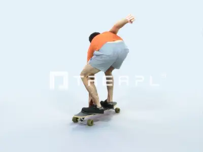 QAG07 4X Sports Beach Running Jogging Man Woman 006 Low-poly 3D model