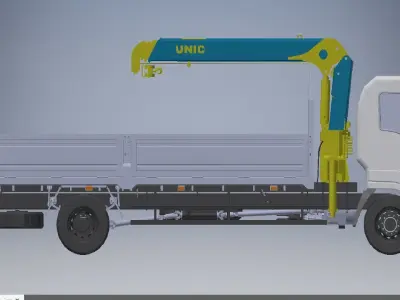 Truck mount Crane  3D model