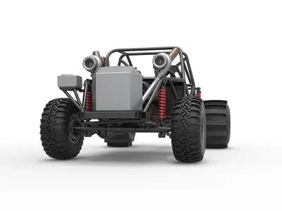 Uphill Sand Racing Dragster Base Version 3 Scale 1 to 25 3D print model