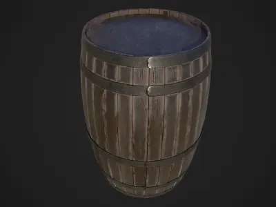Barrel Low-poly 3D model