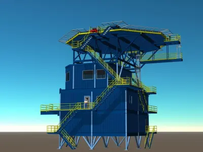 Control building Free 3D model