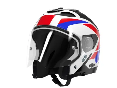 Modular Motorcycle Helmet with 7 modes Low-poly 3D model