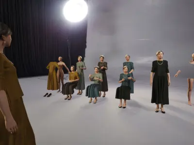 Modular Character - Asian Smart Casual Woman - FM2 Low-poly 3D model