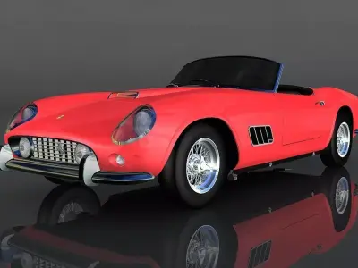 Ferrari 250 California Low-poly 3D model