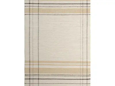 Wool Rug Bahati Beige By Benuta 3D model