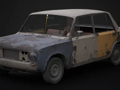 VAZ - 2101 Low-poly 3D model