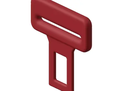 Plastic Car Seat Buckle 3D model