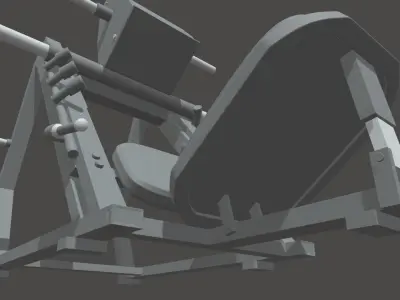 Low Poly Leg Press Low-poly 3D model