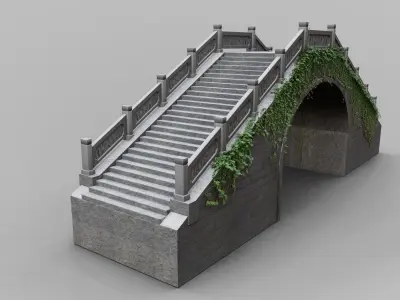 Bridge stone 3D model