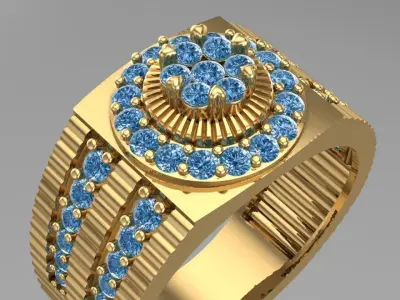 semiRolex ring 3D print model