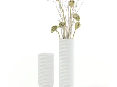 White Decorative Vase 3D model
