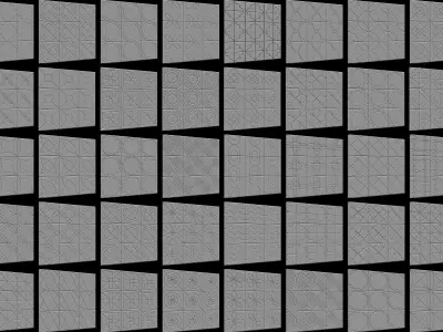 300 Tiles Patterns Noise for Zbrush Pack 3D model