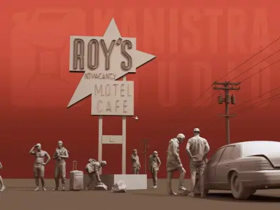 Hitchhiking On Route 66 3D model