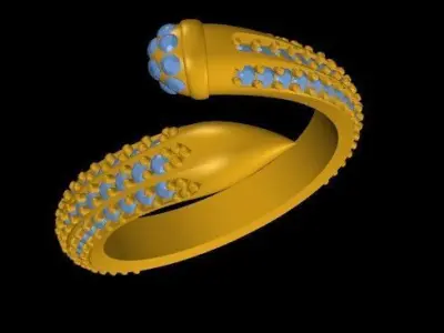 Women Fashion Ringd 3dm stl render detail 3D print model 3D print model