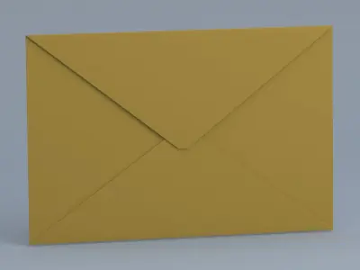 Envelope White and Brown 3D model