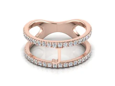 Jewelry Alphabet Ring J 3D print model