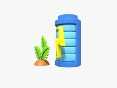 Eco Battery 3D model