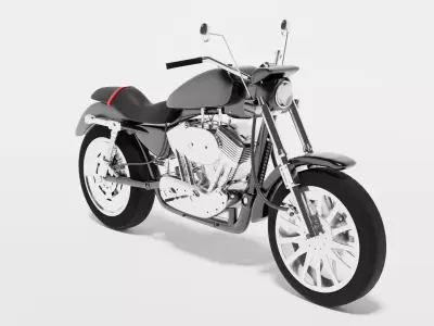 Realistic 3d highpoly motorcycle model harley davidson 3D model