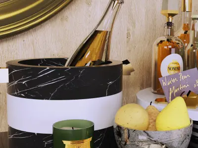 Decorative set Gourmet alcohol 3D model