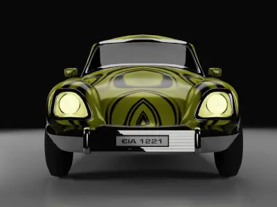 Cartoon Car Low-poly 3D model