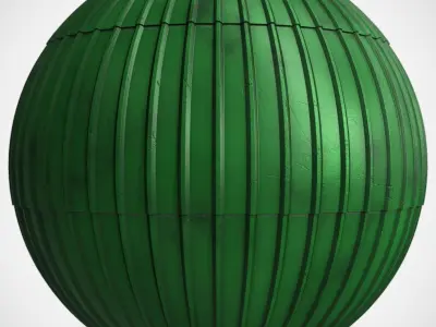 Roof Tile Materials 34- By 3 color Pbr By Sbsar 4k Low-poly 3D model