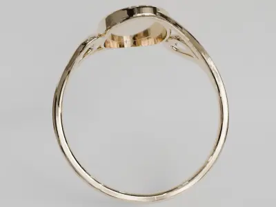 miraculous medal heart ring 3D print model