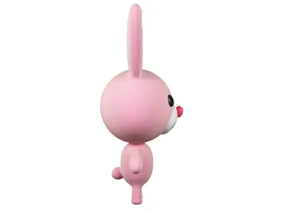 Rabbit cartoon character 01  Low-poly 3D model