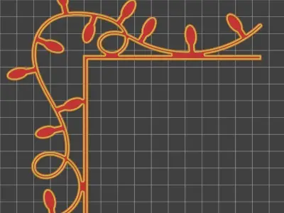 Christmas door corners vol 5 - Multipack of 8 models 3D print model