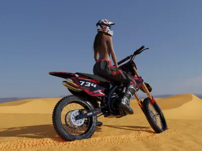 Honda CRF 450 Motocross 3D model