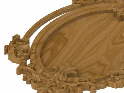 Carved picture frame STL 3D model 22