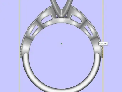 Florette Diamond Ring 2 3D print model