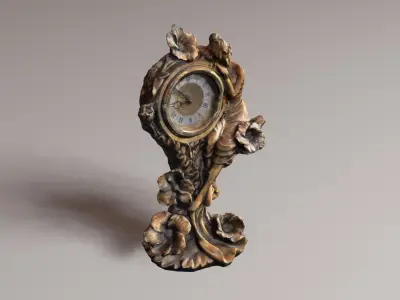 vintage clock v1 3D print model