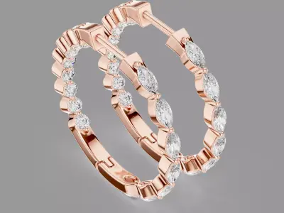  Diamond Hoops  3D print model