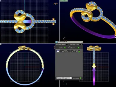 Bangle bracelet 3D print model