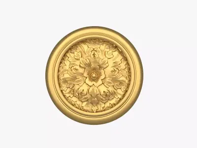 Classic round decor ornament 268 3D model