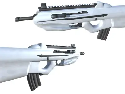51-F2000-gun model 3d game ready model Low-poly 3D model Low-poly 3D model