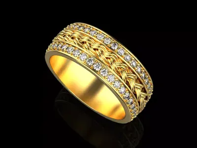 wedding ring 3D print model