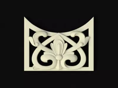Central decor ornament for furniture 3D model 138