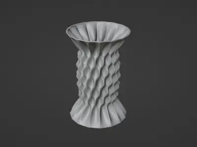 Vase porcelain pink 3D model