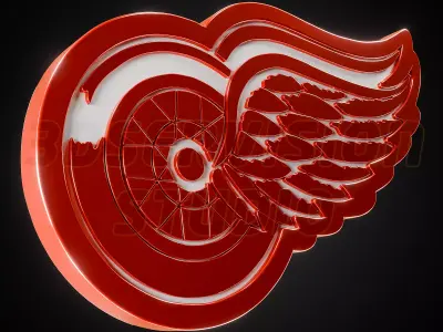 Detroit Red Wings logo - Cinematic - 3D print 3D model