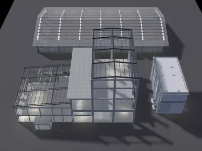 Industrial building layout 25-44 3D model