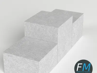 Sport pedestal podium Low-poly 3D model