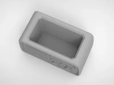 retro speaker pattern vase 3D print model