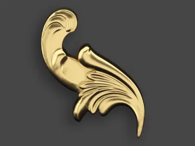 Ornamental Corner Set- Vol03 - Clean Quad Mesh - 4k PBR Textures 3D model