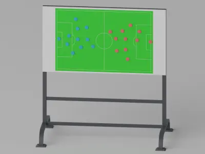 Football Soccer Tactical Board 3D model