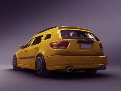 Station Wagon 2 Low-poly 3D model