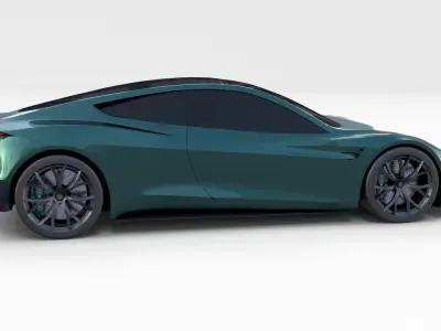 Tesla Roadster Green 3D model