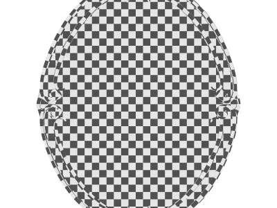 Neal Metal Traditional Beveled Accent Mirror 3D model